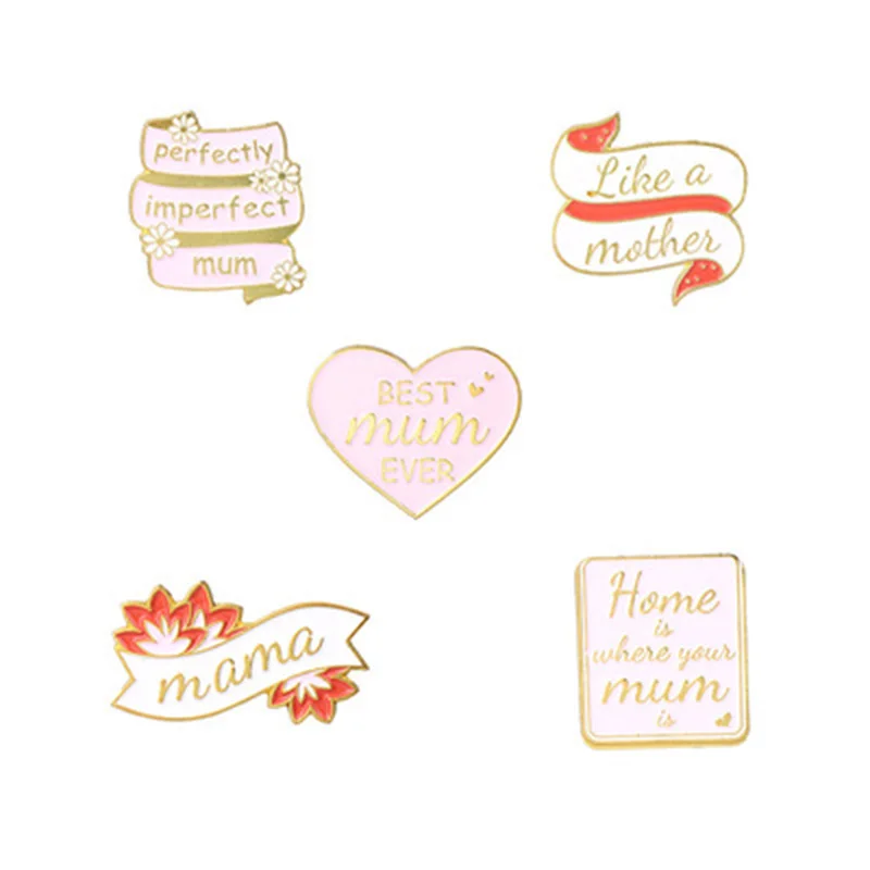 

Family Relations Jewelry I Like MAMA Enamel Brooches Pin Badege For Women
