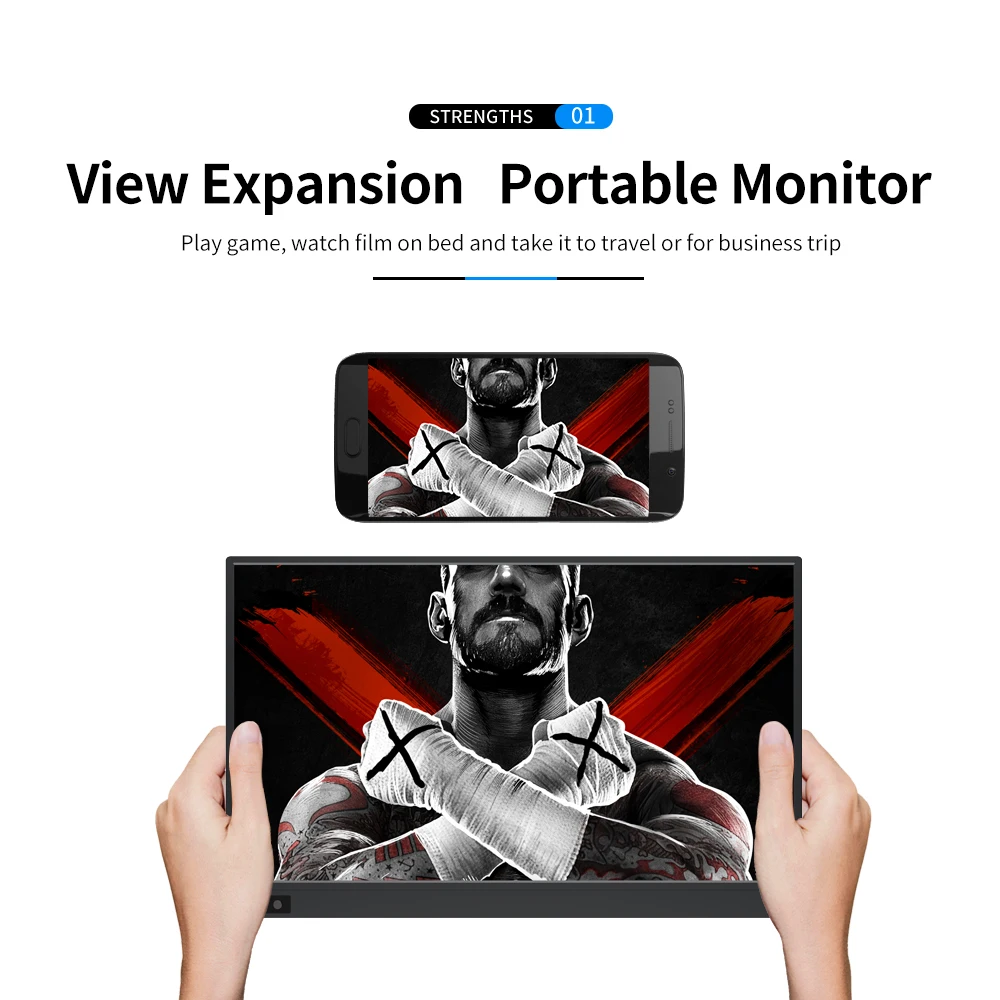T-bao 15,6 ''сенсорный экран портативный монитор 1920x1080 HD ips дисплей монитор 8000 мАч аккумуляторная батарея с кожаным чехлом