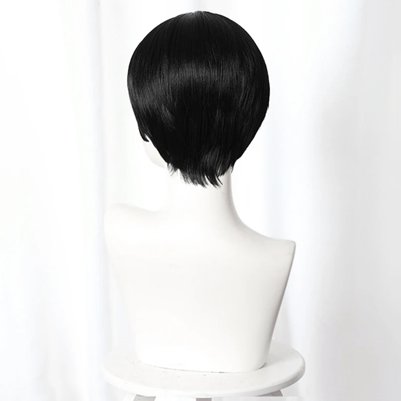 Anime Comic Jibaku Shounen Hanako kun Cosplay Wigs Wig Heat Resistant Synthetic black Short Men | Тематическая одежда и