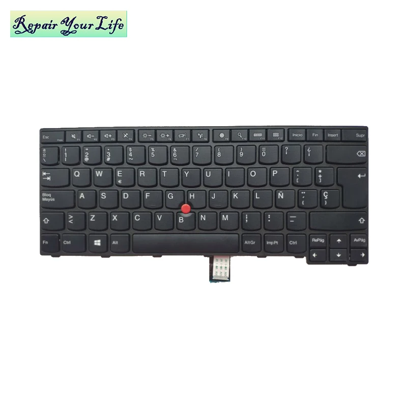 laptop keyboard SP Spanish for lenovo E450 T450 W450 SN20E66184 PK130TR3A30 black with red pointing cap original | Компьютеры и офис