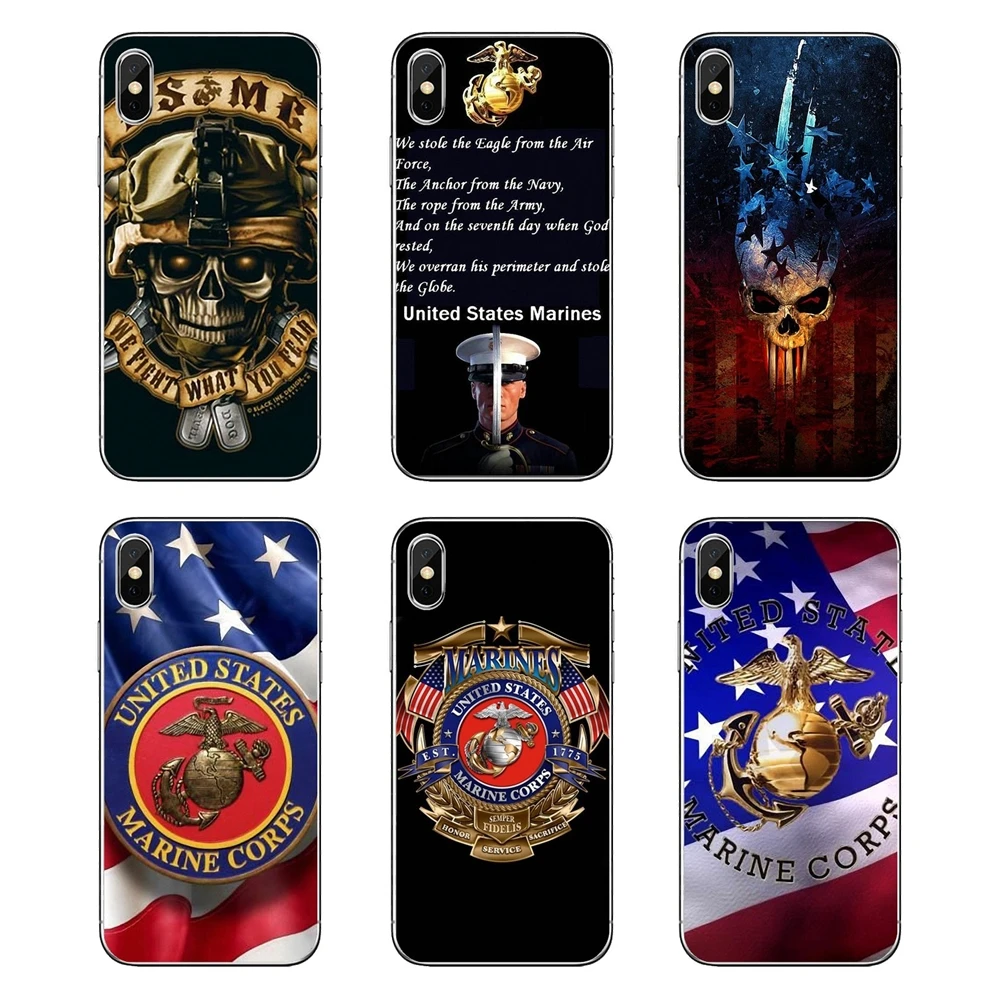 Мягкий чехол для Huawei P20 Lite Nova 2i 3i 3 GR3 Y6 Pro Y7 Y8 Y9 Prime 2018 2019 Орел США USMC морская