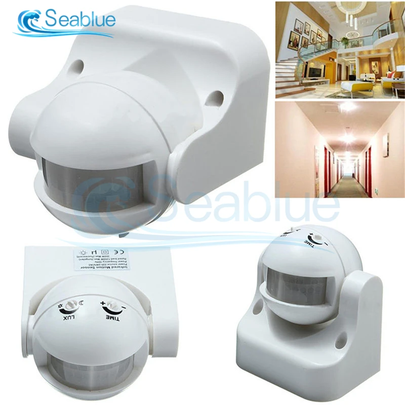 

AC 220V-240V 180 Degree Outdoor IP44 Security Automatic PIR Infrared Motion Sensor Detector Movement Light Switch Max 12M