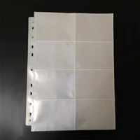 50pageslot 8 pocket 11 holes 9568mm pocket size soft photo album cards page for post card currency collection board game