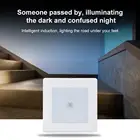 Настенный светильник, 8 светодиодов, с датчиком движения, Ночной светильник, датчик человеческого тела, белый, 3 * AAA батареи