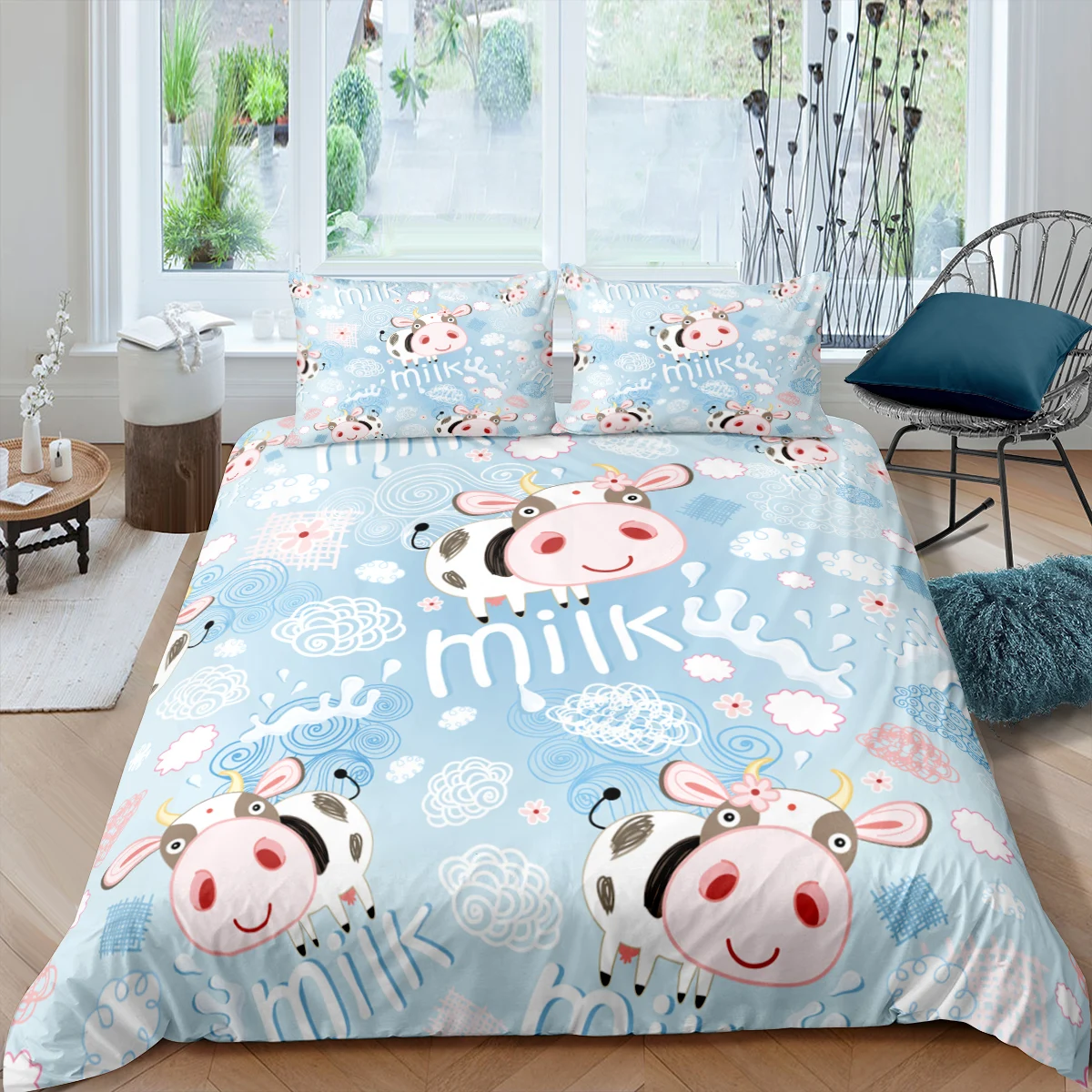 

Home Living Luxus 3D Milch Bettwäsche Set Bettbezug-set Kissenbezug Kinder Bettwäsche Set Königin und König EU/UNS/AU/UK Größe