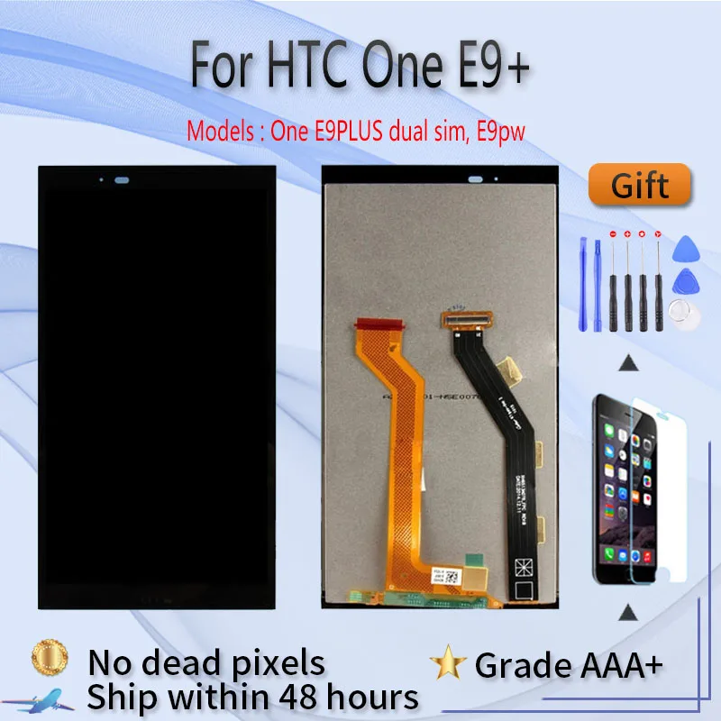 

Для HTC One E9 plus A55 ЖК-экран в сборе с передним сенсорным стеклом, E9 plus E9pw ЖК-дисплей оригинальный черный белый