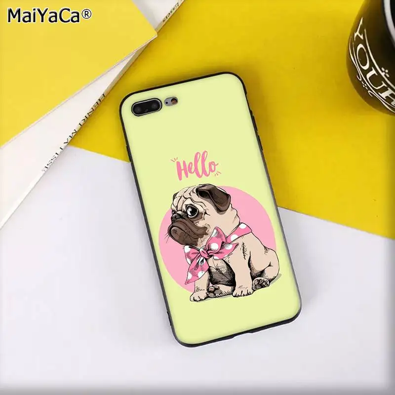 MaiYaCa Frenchies Симпатичный щенок мопс-бульдог Новинка чехол для телефона Fundas чехол для iPhone 11 pro XS MAX 8 7 6 6S Plus X 5 5S SE XR