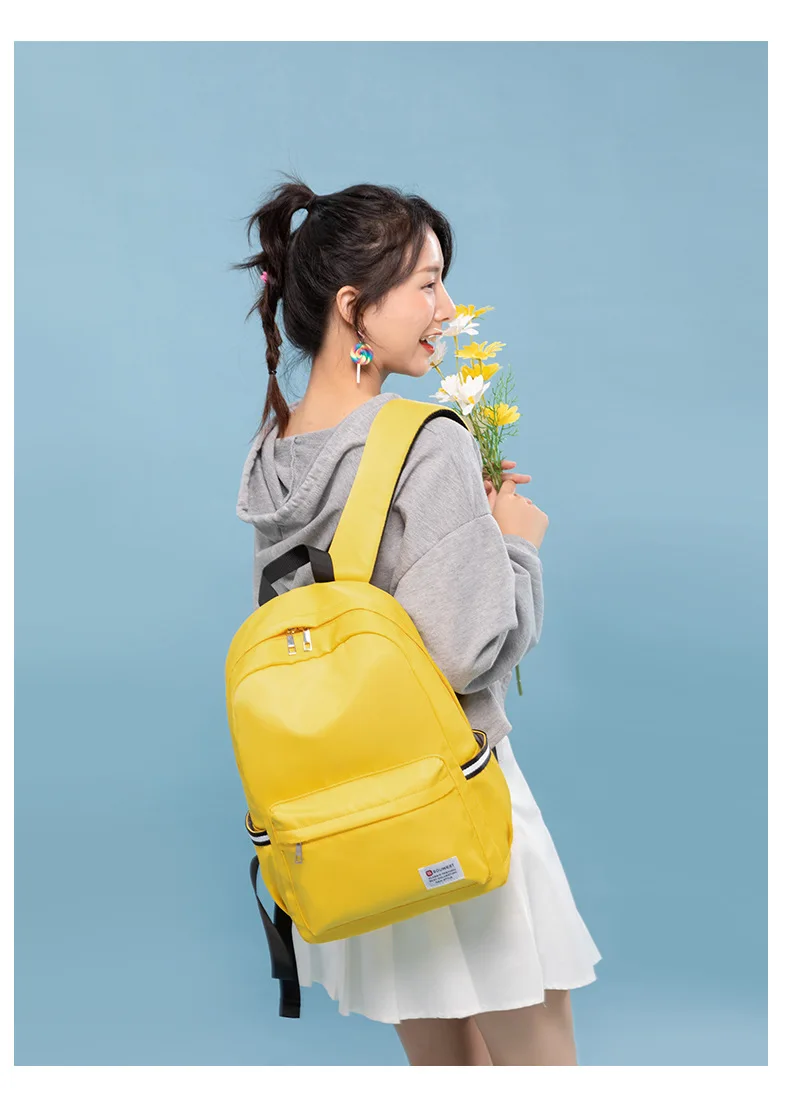 

2020 new Korean version zipper backpack for women College students fashion leisure travel waterproof 490730