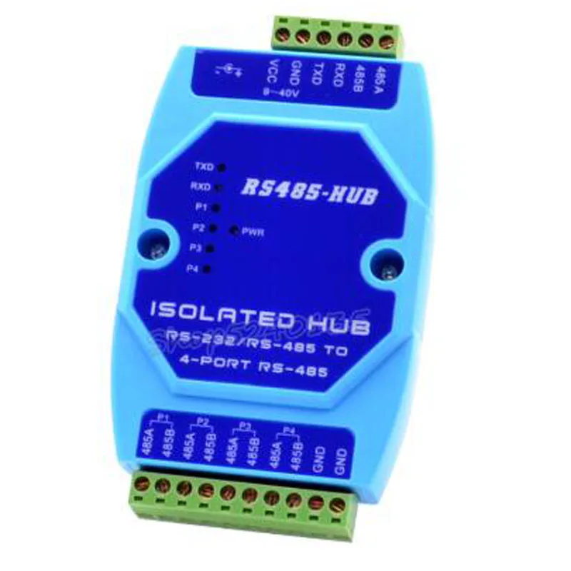 

Industrial Grade Optical Isolation 4-channel RS485 Hub Sharing Device 485 Splitter 485hub 1 in 4 out