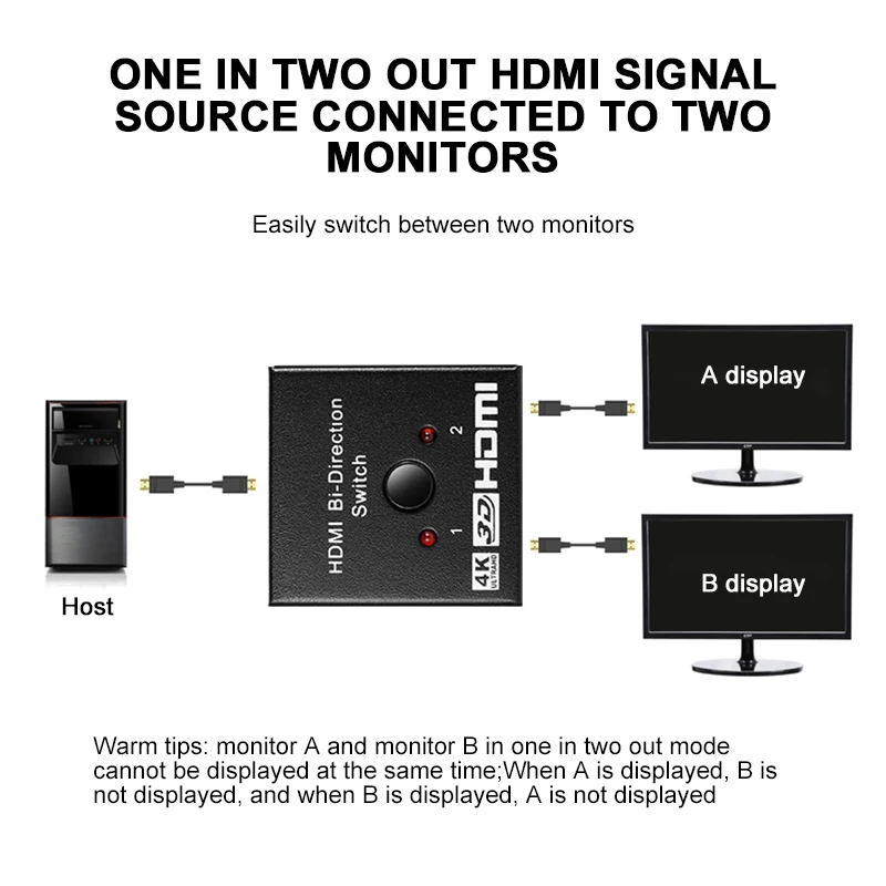 HDMI сплиттер кабель видео кабели 1080P 3D для HD ТВ Коммутатор поддерживает Ultra 4K HDR HDCP