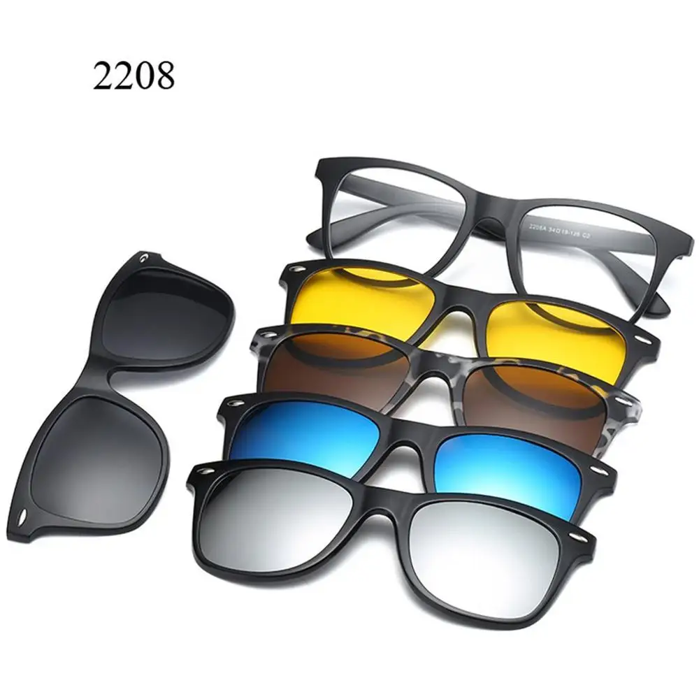 5 шт. солнцезащитные очки на магнитной застежке для мужчин и женщин мужские с