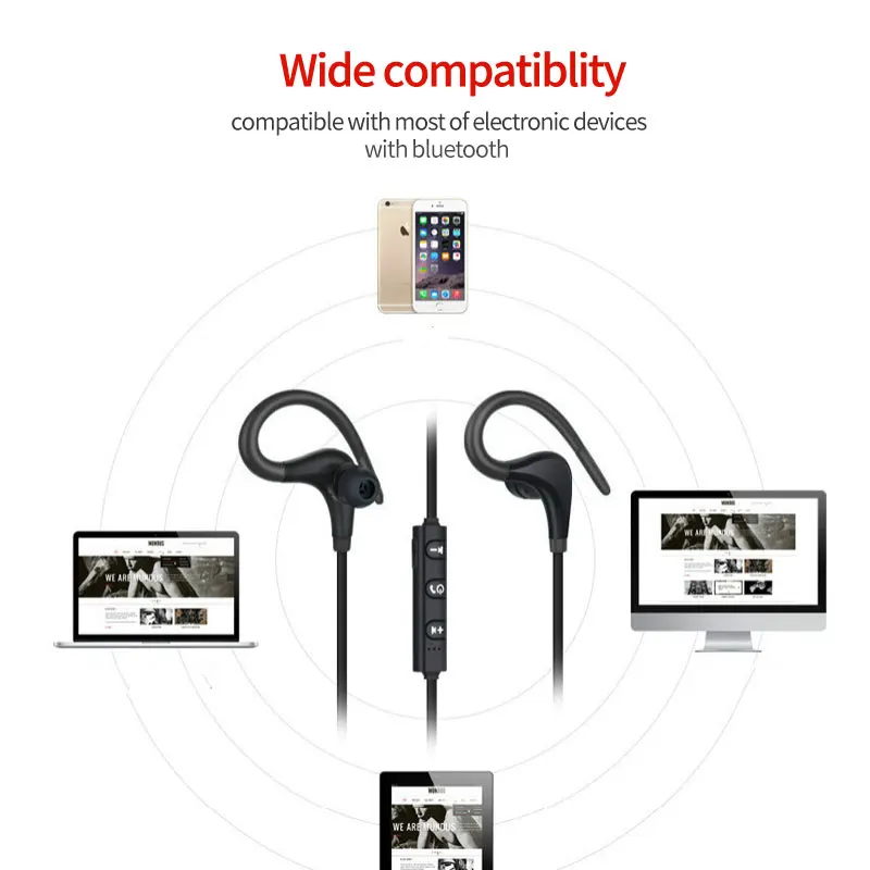 BT 1 Bluetooth наушники с шейным ремешком Спортивные Беспроводные громкой связью BT01