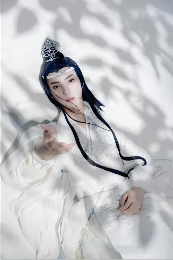 Uwowo The Untamed сериал Lan Wangji Косплей Костюм Mo Dao Zu Shi Lan Zhan костюм с аксессуарами