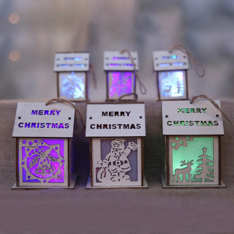 Рождественский подвесной светильник деревянный дом Рождественская елка