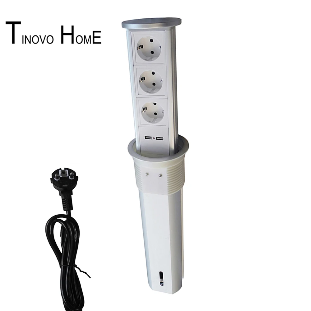 Пневматическая Выдвижная настольная розетка/скрытая розетка/3 немецких