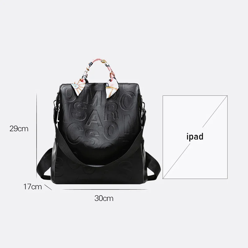 

New Fashion Women Anti-Theft Backpack High Quality Leather School Bags Shoulder Bag Sac A Dos Female Travel Backpacks Mochila