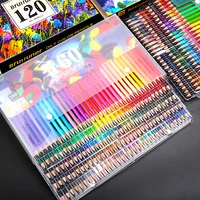 4872120160180 colors professional oil color pencils wood soft watercolor pencil for school drawing sketch art supplies