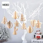 Подвеска на рождественскую елку, деревянное трехмерное подвесное украшение сделай сам, украшение для дома, рождественские украшения