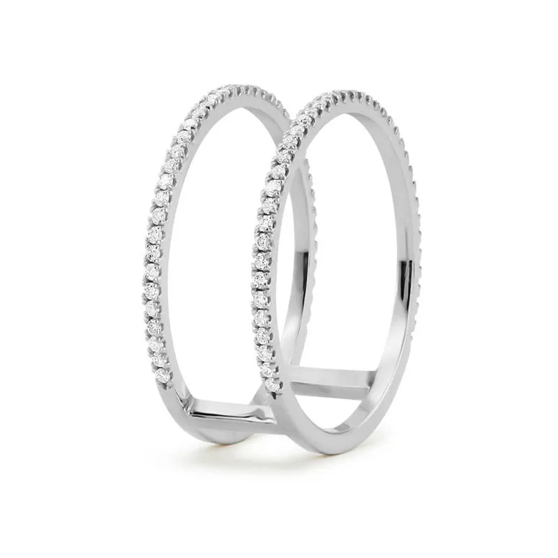 Кольцо с кристаллами много отделений женское ювелирное изделие обручальные