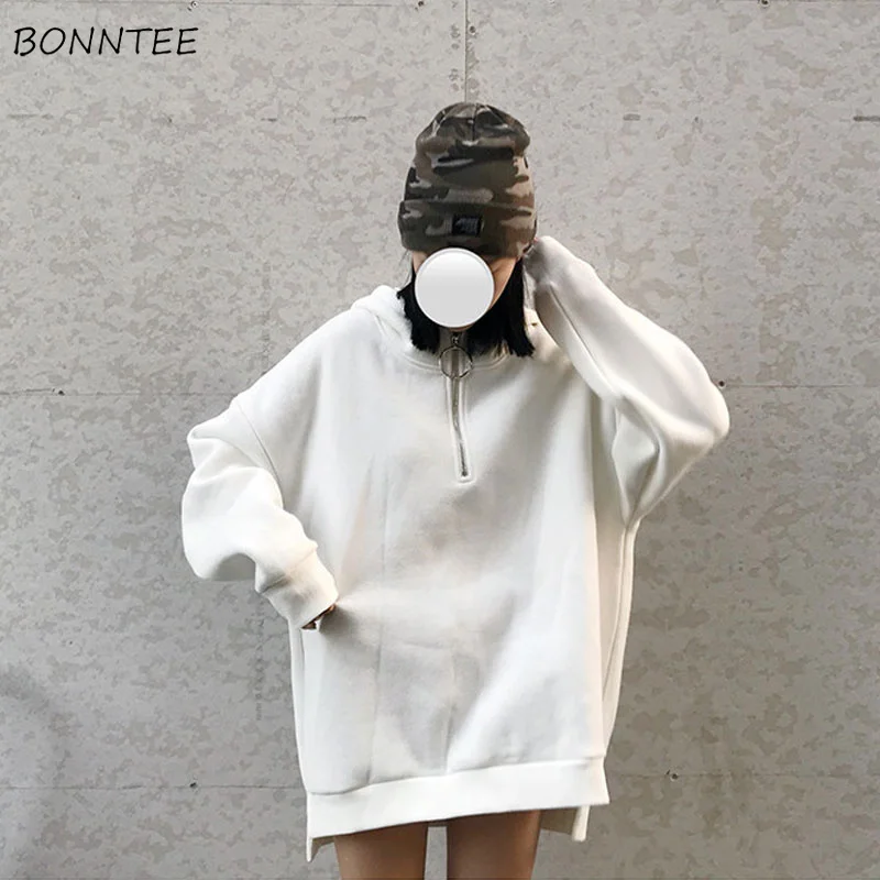 Толстовка Женская зимняя элегантная теплая с длинным рукавом и капюшоном