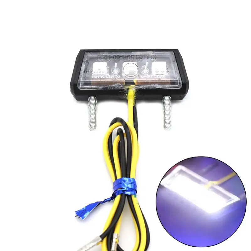 

Motorcycle License Plate Light 12V Universal LED Rear Brake Tail Light Lamp L69E