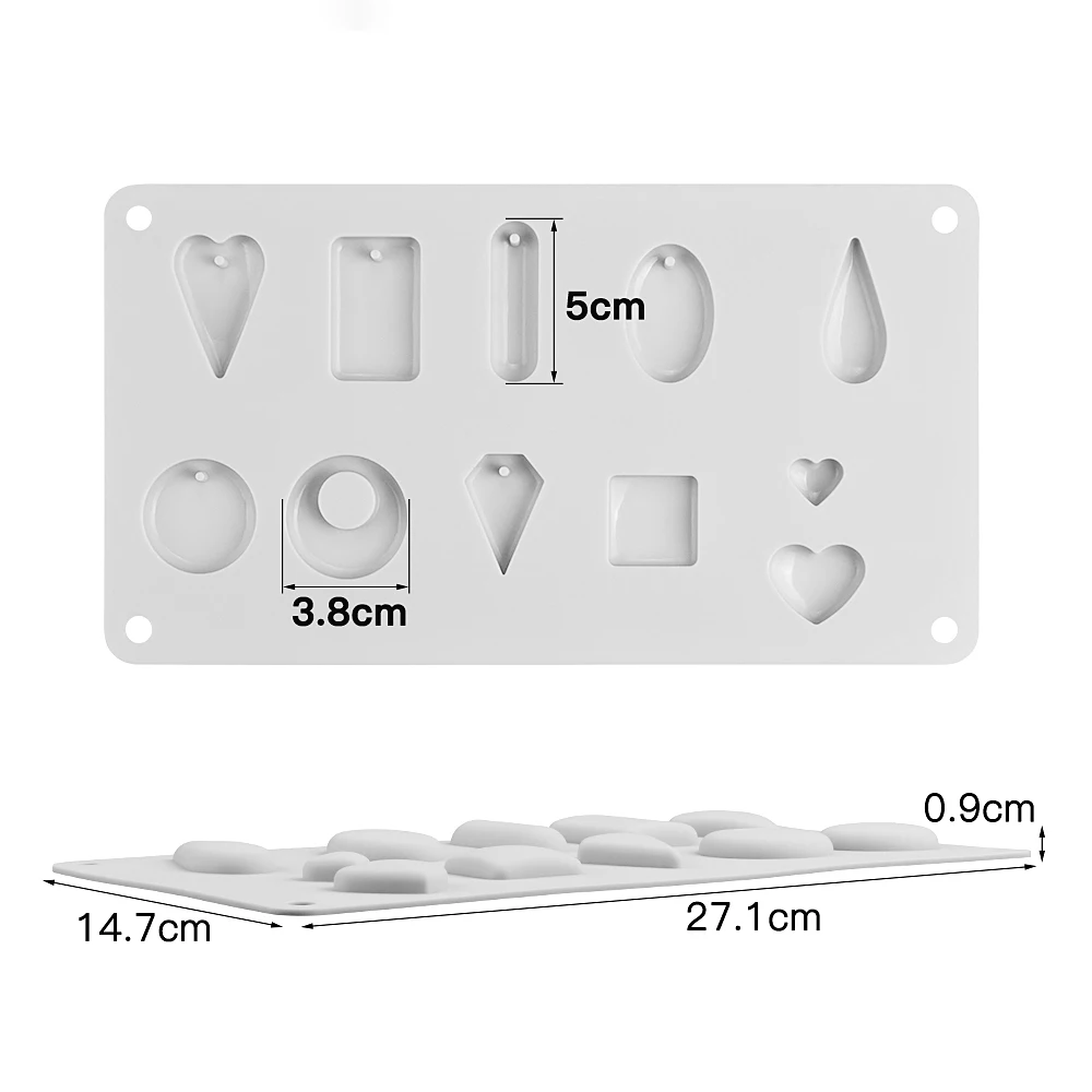 6 cavity в виде геометрических фигур Силиконовые формы для ароматный воск