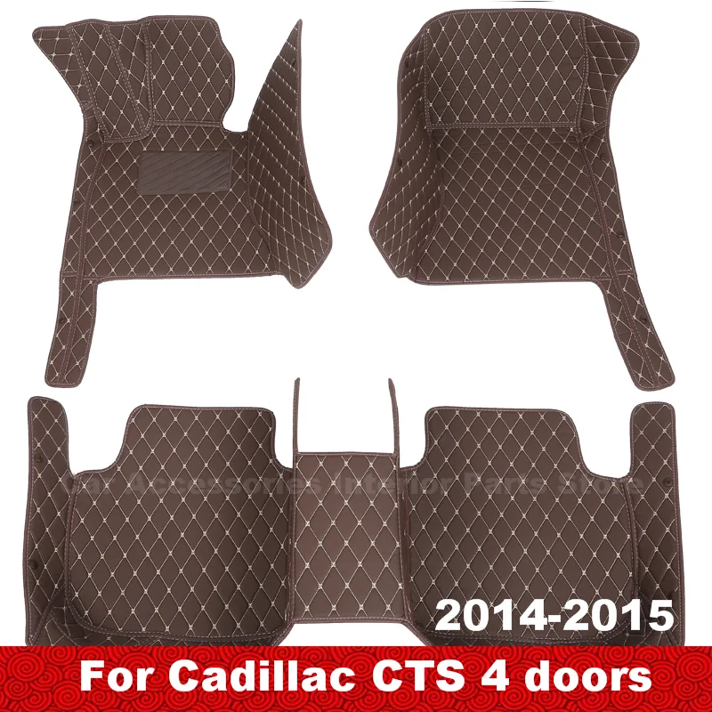 

Автомобильные коврики для Cadillac CTS, 4 двери, 2015, 2014, автомобильные кожаные коврики, аксессуары для интерьера, водонепроницаемые украшения, ста...