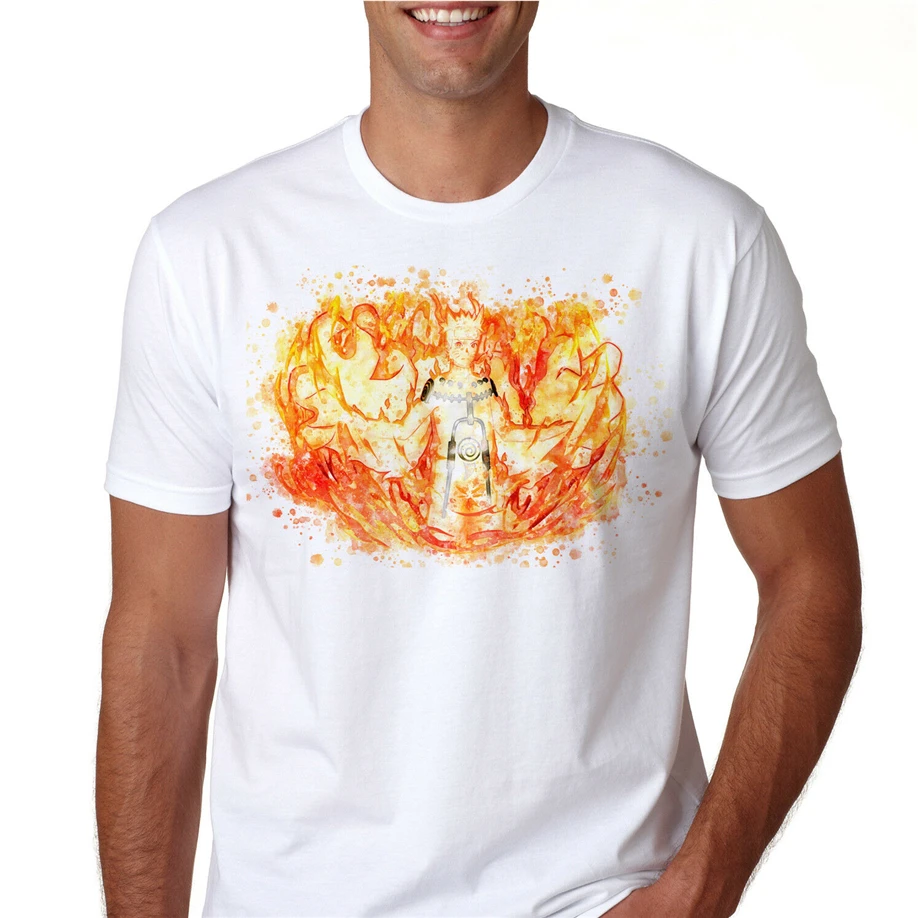 Наруто футболка Аниме хлопок унисекс боруто Саске фильм рубашка Манга подарок X407