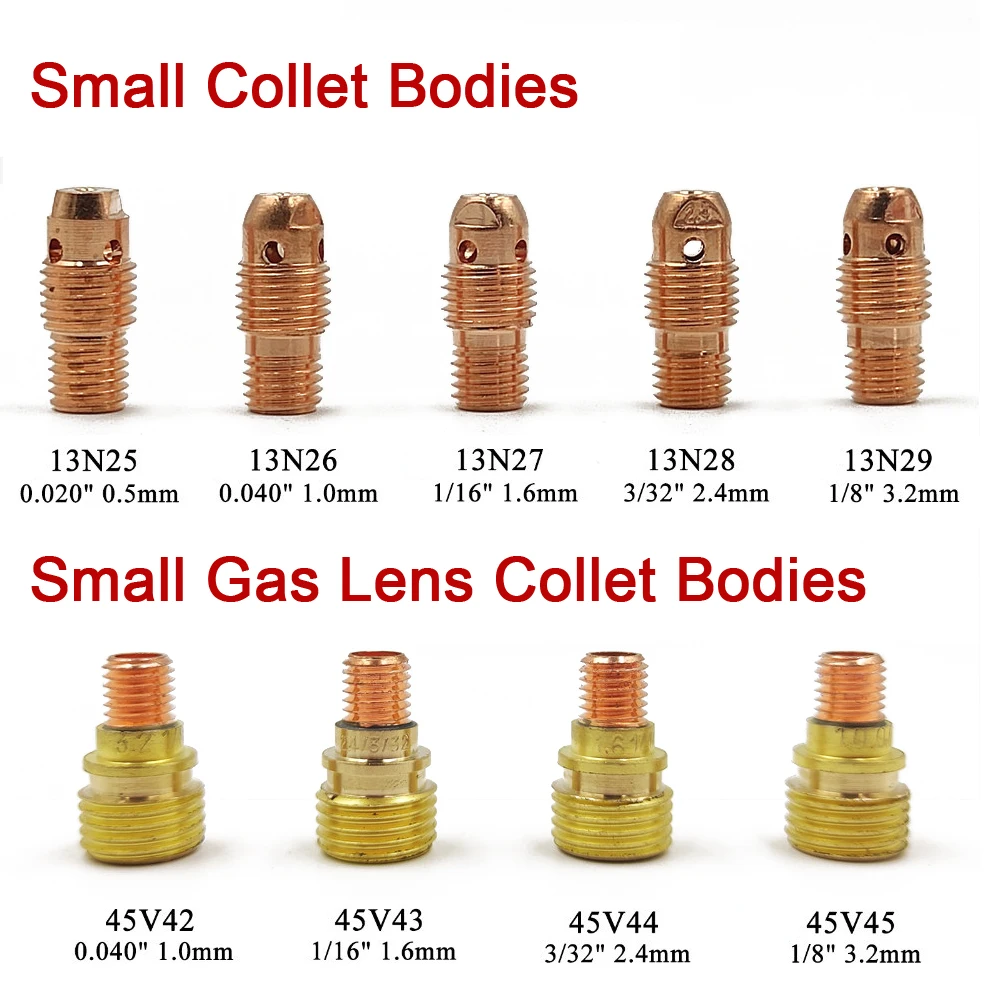 46Pcs TIG Welding Torch Stubby Gas Lens For WP9 WP20 Back Cap Collet Bodies Spares Kit Durable Practical Accessories | Инструменты