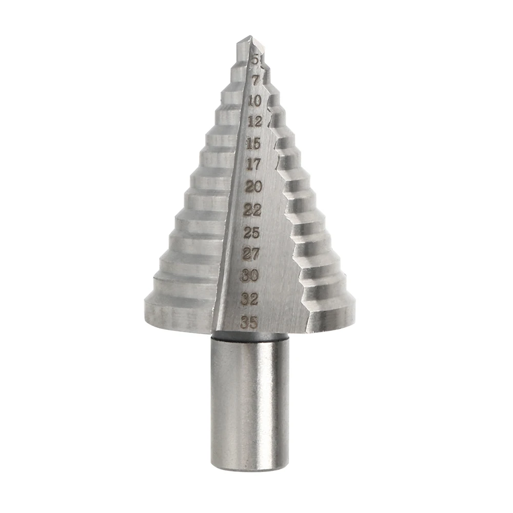 

Wood Metal Drilling Power Tools 13 Step Cone Drill Bits Hole Cutter Drill Tool 5-35 mm Fluted Edges HSS Step Drill Bit