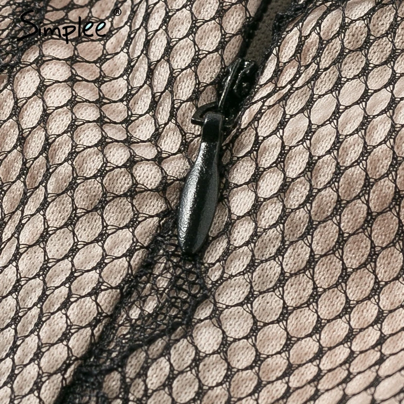 Simplee женский комбинезон ползунки с кружевной сеткой вышивкой завышенной талией