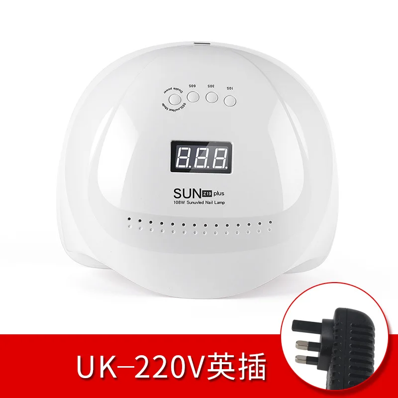 SUNZ19plus-UK Лампа для ногтей 72 Вт лампа для ногтей умный датчик для ногтевой фототерапии машина светодиодные лампы высокой мощности УФ лампа - Цвет: SUNZ19plus-UK