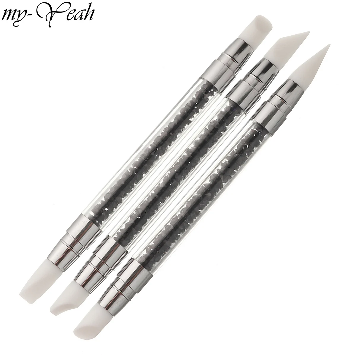 My-Yeah 3 вида стилей двойной конец дизайн ногтей Силиконовый УФ гель DIY резная