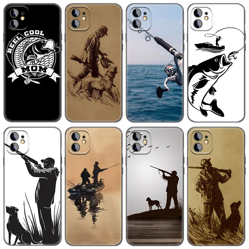 Чехол для телефона охотничьей рыбалки Apple iPhone 13 12 Mini 11 Pro Max XR X XS MAX 6 6S 7 8 Plus 5 5S SE 2020