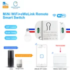 10А EWeLink Мини WiFi + Bluetooth-совместимый + 2,4G пульт дистанционного управления Wifi переключатель умный модуль Управление Таймером С Alexa Google Home