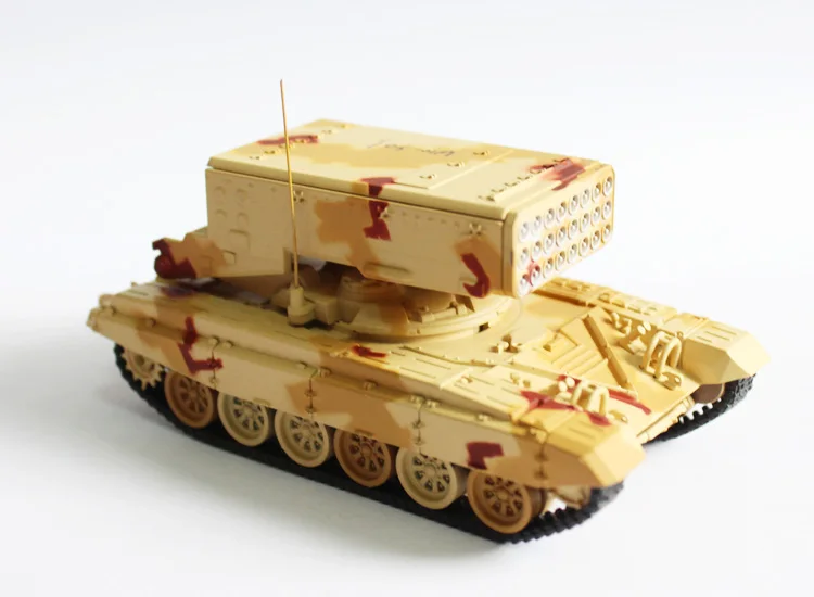 Modelo de tanque militar fundido a presi&oacute;n para ni&ntilde;os, escala 1:72, TOS-1A, regalo de colecci&oacute;n, la mejor calidad, 12138-3