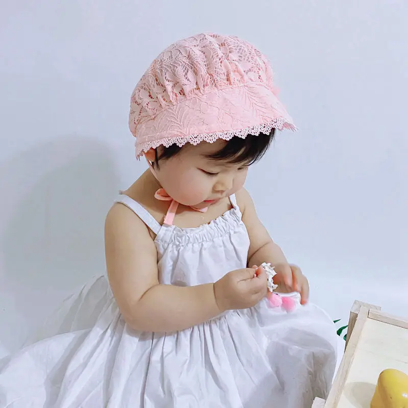 Детский кружевной капор шляпа детская шапочка для новорожденных летний реквизит