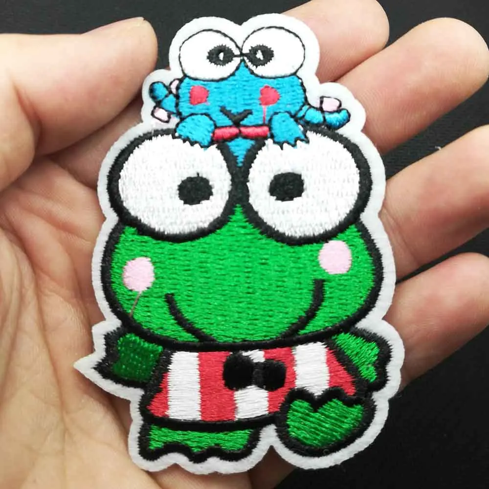 Лягушка с малышом лягушка животное из мультфильма прекрасные термоклейкие