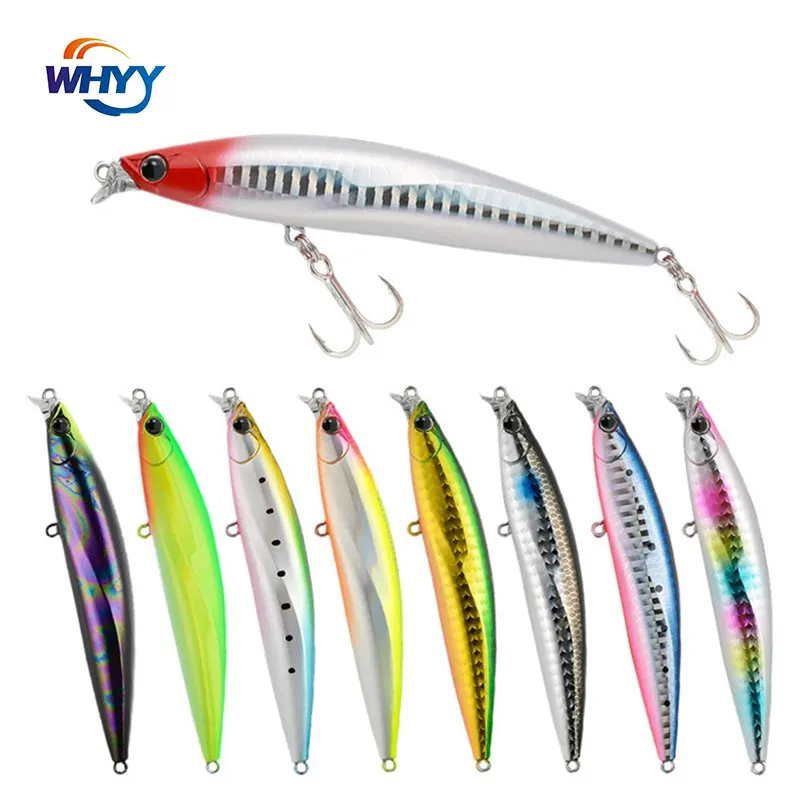 

WHYY Luya Bait Mino Artificial Bait Floating Mino 13g Long-range Sea Fishing Luya Bait Mouth Curling White Bar Fishing Lure