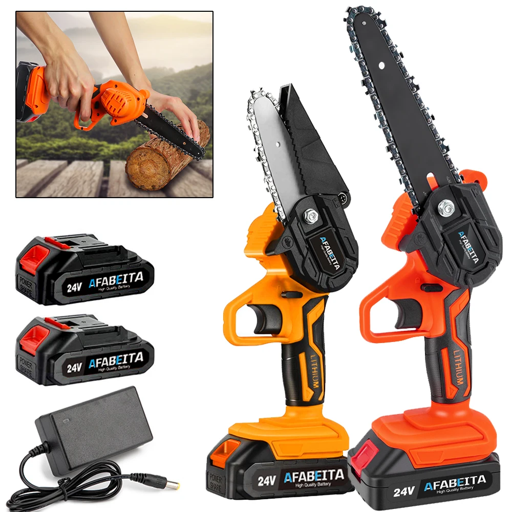 Съемная электрическая мини бензопила 1200 Вт 4 дюйма 6 дюймов с литиевой батареей 24
