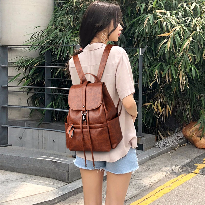Женские кожаные рюкзаки Mochila Feminina женские высококачественные школьные сумки для