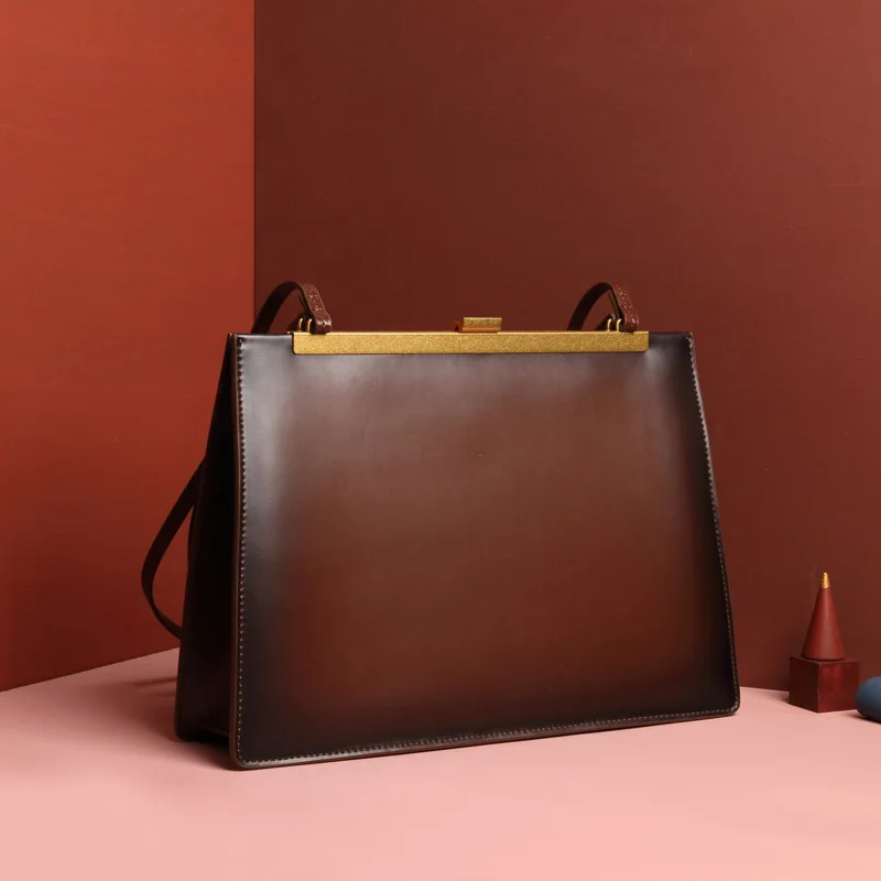 

Vintage Genuine Leather Female Shoulder Bags 2021 Women's Brand Crossbody Purses And Handbags For Women Luxury Designer Handbag