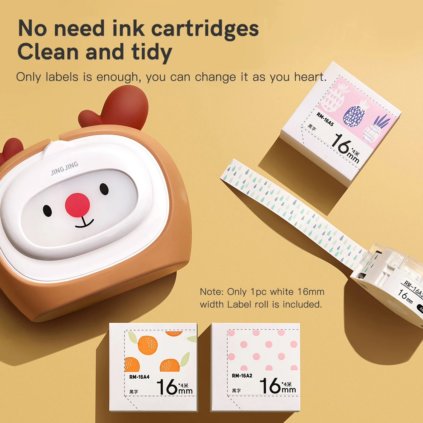 

MAKEID Portable T7 Label Maker Wireless BT Thermal Label Printer Sticker Tag Auto Cutting Compatible with iOS Android New #R20