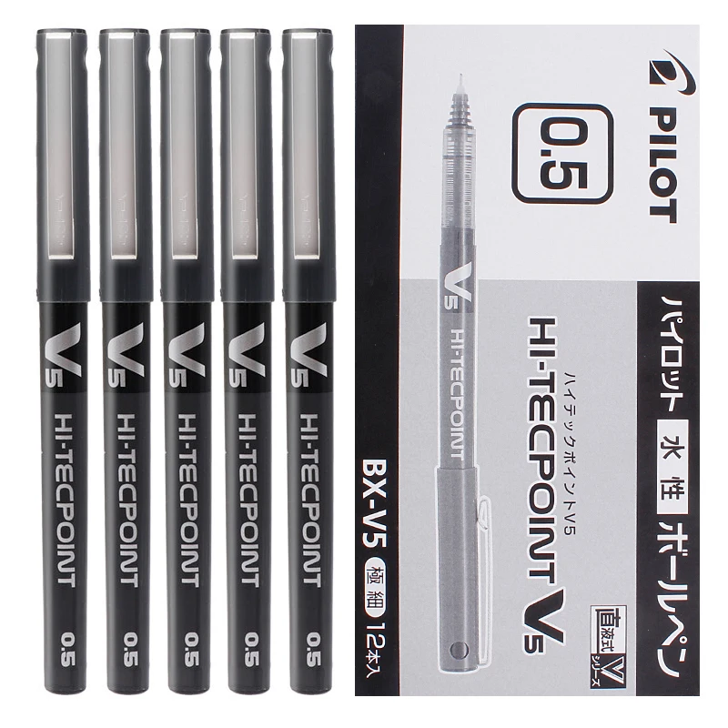 Шариковая ручка Pilot V5 Hi Tecpoint 0 5 мм 6/12 шт. | Канцтовары для офиса и дома
