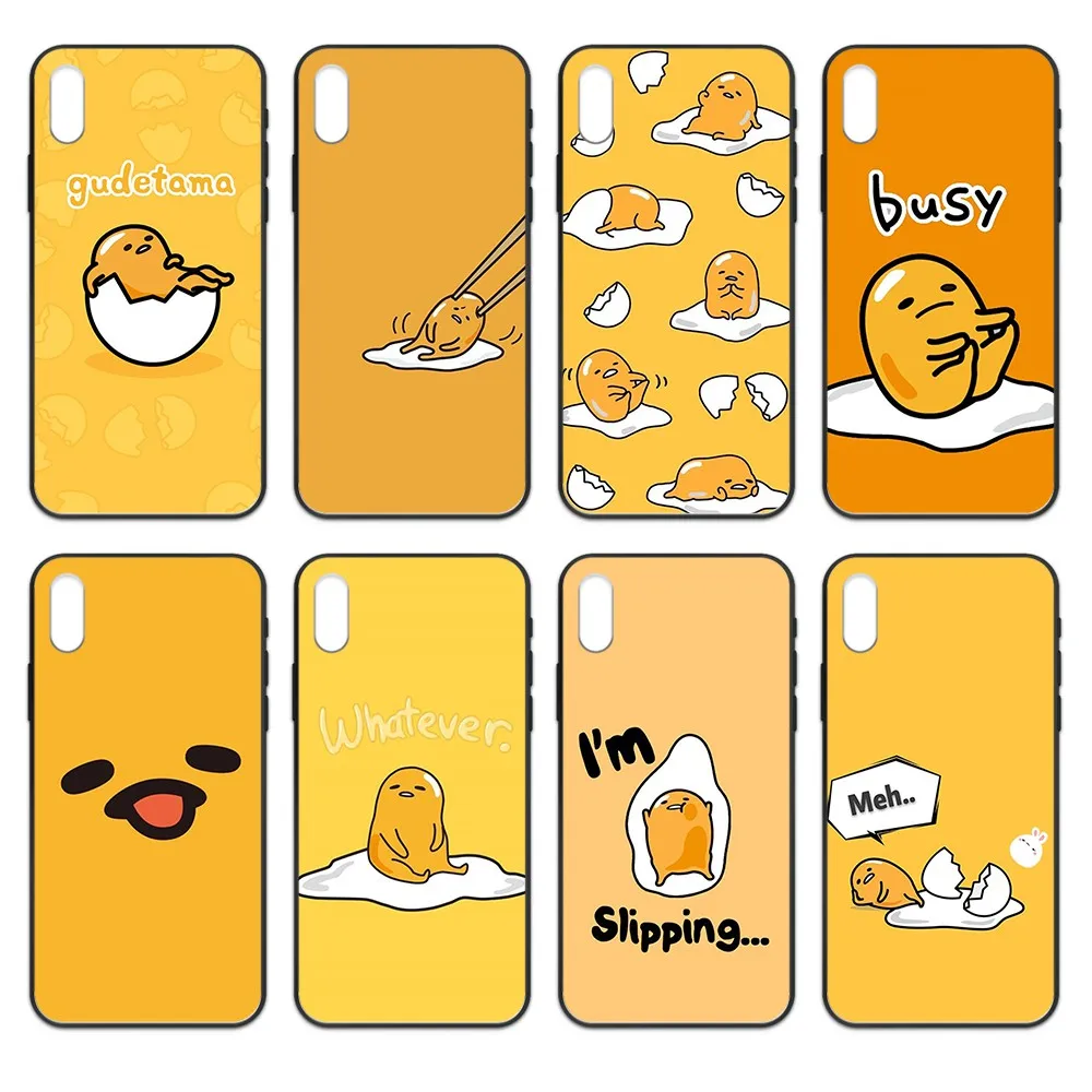 Gudetama pretty lazy eggs Модный чехол Etui черный для телефона Корпус Xiaomi Redmi Note S2 3 4 5 6 7 8 K20 A S X