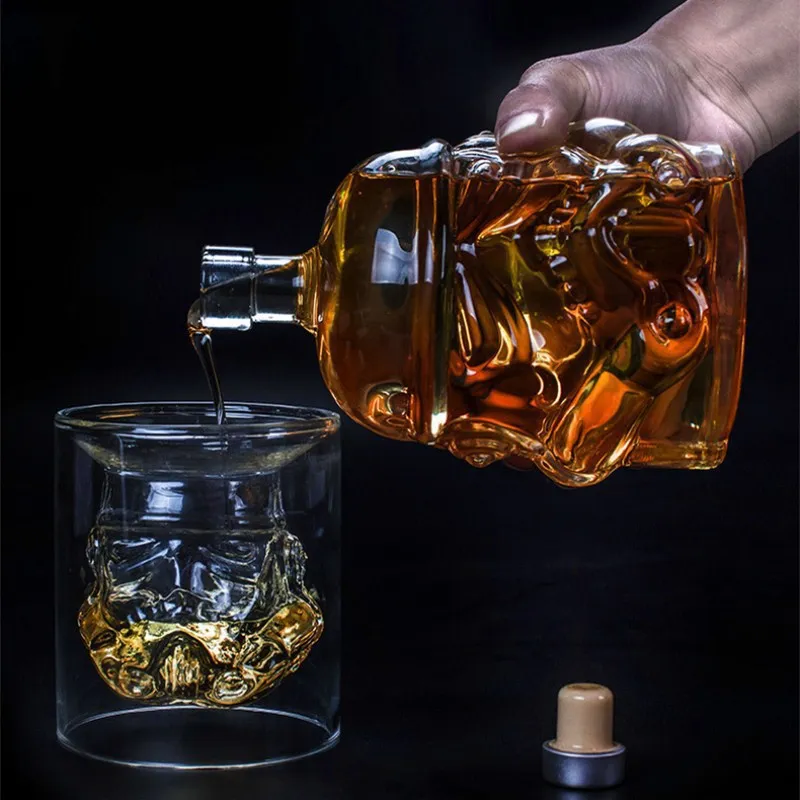 Креативная бутылка для вина Storm Trooper helethip Decanter из боросилированного стекла