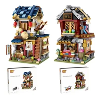loz blocks ancient building bricks toy chinese style shop drugstore small store toys for children juguetes kits gifts 1733 1734