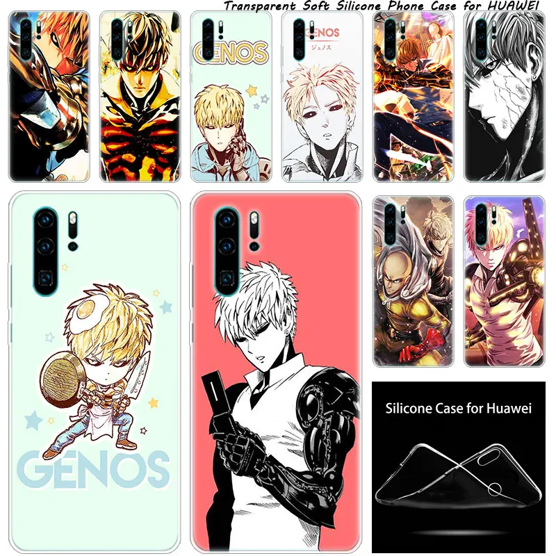 luxury Silicone Case Anime One Punch Man Genos for Huawei NOVA 3 3i 5 5i P20 P30 Pro P9 P10 P8 Lite 2017 P Smart Z Plus 2019
