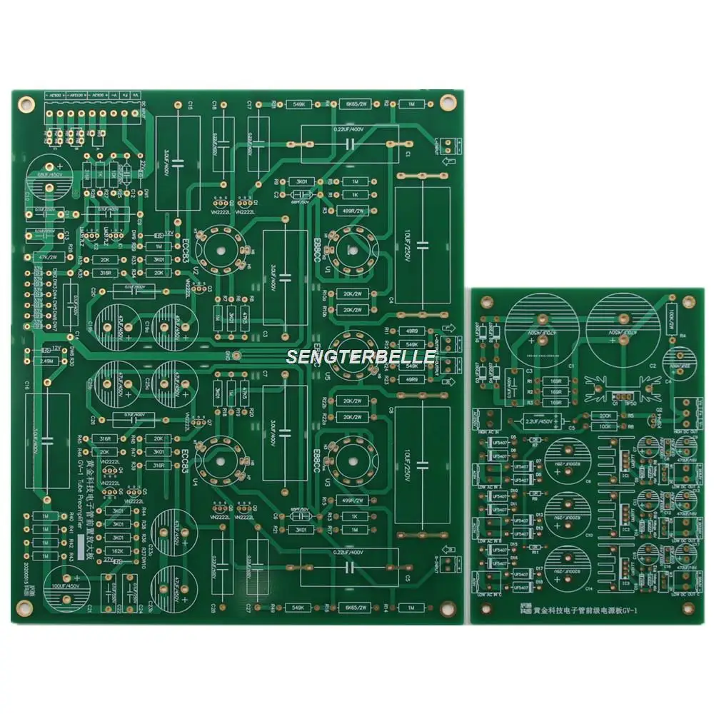

HiFi Stereo E88CC+12AX7 Tube Preamp Board PCB +PSU Bare PCB Refer CAT SL1 Circuit