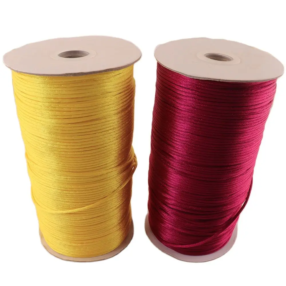 1 5 мм китайский узел макраме шнур желтый/фиолетовый атласный для бисероплетения